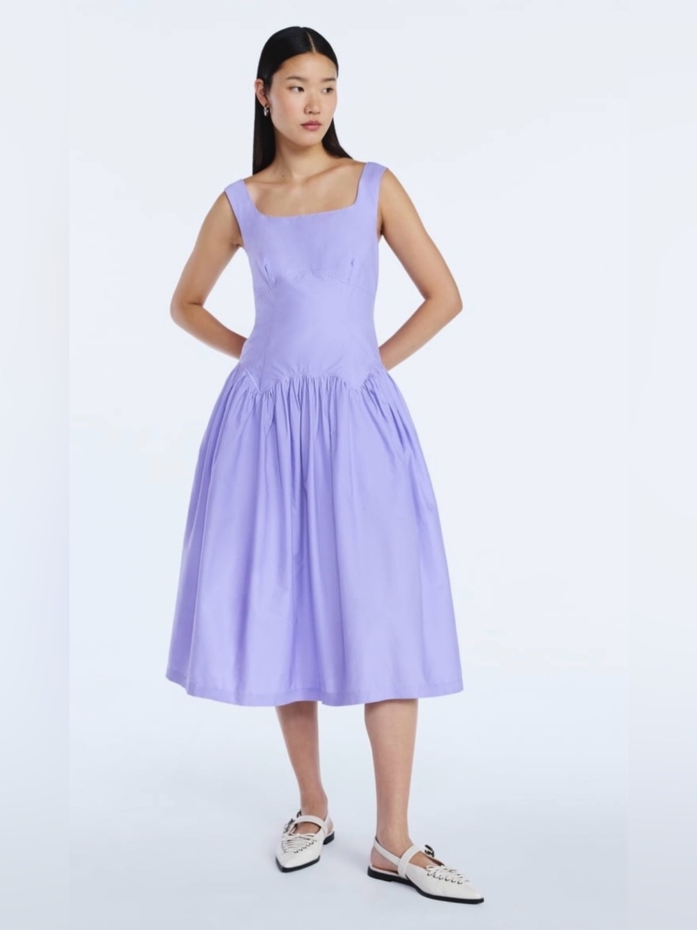 Scoop Women’s Cotton Maxi Dress with Bow Back
